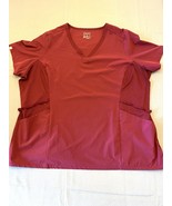 Women&#39;s Hanes Comfort Fit Maroon Nurses Scrub Size 3XL - $14.99