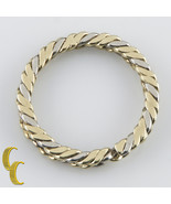 Tiffany &amp; Co. Vintage Retired 14k White &amp; Yellow Gold Rope Key Ring 12.5... - $3,255.14 CAD