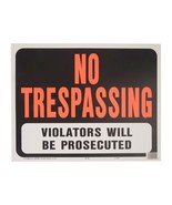new JUMBO PLASTIC NO TRESPASSING SIGN Violators Will Be Prosecuted 18.5&quot;... - $218.68 MXN