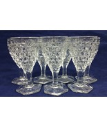 Vintage Fostoria American Clear Pressed Glass 4 1/2&quot; Footed Wine Glasses... - £89.40 GBP