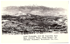 RPPC Postcard Lake Elsinore California San Jacinto Peak from Ortega Hwy 1953 - £9.35 GBP