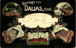 Multiview Greetings From Dallas Texas TX 1907 DB Postcard Smith &amp; Lamar Pub - £11.93 GBP