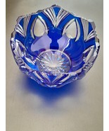 Bohemia Czech Crystal Bowl – Hand-Cut Cobalt Blue Elegance CAESAR CRYSTA... - $1,071.38 MXN