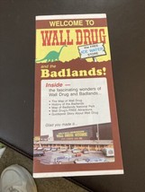 Vintage WALL DRUG And Badlands Brochure Map, History, Story - £3.93 GBP