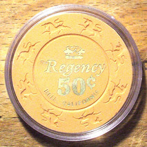 (1) 50 Cent Regency Casino Chip - Bell, California - 1981 - UNICORN Mold - £6.25 GBP