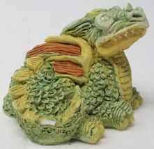 Green Dragon Figurine Winged Stone Critters Littles Imperfect 1980s Vintage - £15.02 GBP