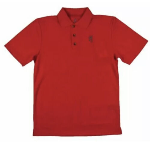 Primary image for NWT Browning Boys Youth Performance Short Sleeve Polo Shirt Red Size M Medium