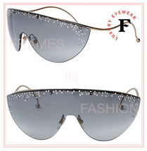 GIVENCHY Ariana 7152 Gold Gray Crystal Mask Runway Unisex GV7152s Sunglasses - £315.69 GBP