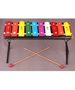 Vtg Xylophone-w/ Deluxe Legs-2-Wood Mallets-Popular Melodies Booklet-Box... - £40.94 GBP
