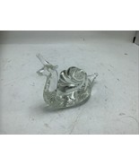 Vintage Hand Blown Art Clear Glass Snail Sculpture Figurine Paperweight - $348.38 MXN