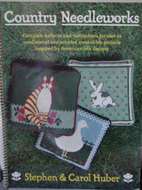 Book "Country Needleworks" Over 25 Needlepoint and Counted Cross Stitch Patterns - £5.45 GBP