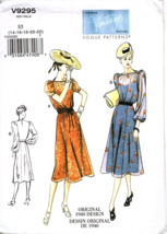 Vogue V9294 Misses 14 to 22 Circa 1940 Semi Fitted Dress UNCUT Sewing Pattern - £20.43 GBP