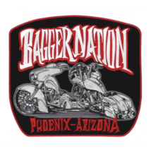 10&quot; Bagger Nation Phoenix Arizona Biker Embroidered Jacket Patch - £27.96 GBP