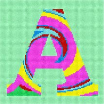 Pepita Needlepoint kit: Letter A Tie Dye, 7&quot; x 7&quot; - £40.59 GBP+