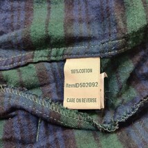 L.L. Bean Men's M Relaxed Fit Full Zip Hoodie Jacket Blue/Green Plaid Flannel image 6