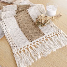 Boho Table Runner For Home Decor 72 Inches Long Farmhouse Rustic Table R... - £19.80 GBP
