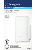 Westinghouse Lighting 6640100 One-Light Wall Bracket , White - $330.58 MXN