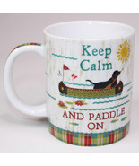 Cape Shore Maine Coffee Mug Keep Calm And Paddle On Canoe Black Dog Tea ... - £7.61 GBP