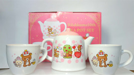 Rilakkuma  Teapot  set   Pot  ＆  2 Tea cup  Wonderland  10TH   San-X    NEW - £19.36 GBP