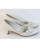 Bally of Switzerland Beige Leather Classic Pumps Size 8 AA US Near Mint - £42.72 GBP