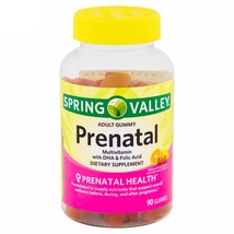 Spring Valley Prenatal Multivitamin Gummies DHA &amp; Folic Acid 90 Count - £19.51 GBP