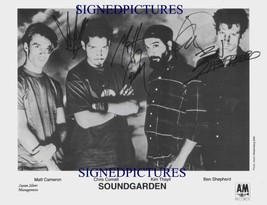 Soundgarden Group Band Autographed 8x10 Rp Photo All 4 Outshined - £11.98 GBP
