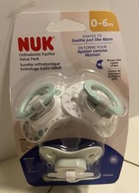 3 NUK Night Orthodontic Pacifiers Glow in the Dark 0-6 Month Prints and ... - £9.31 GBP