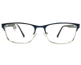 Robert Mitchel Eyeglasses Frames RM 202128 NAVY Blue Silver Full Rim 54-17-145 - £51.66 GBP