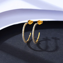 Full Diamond Ear Ring S925 Silver Micro Zircon Earrings Fashion - £17.78 GBP