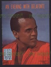 AN EVENING WITH BELAFONTE program with ticket stubs July 1957 * from scr... - $16.95