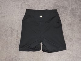 Yogalicious Lux High Rise Athletic Biker Short Womens S Black 5&quot; Inseam Spandex - $11.88