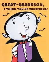 Greeting Halloween Card Great-Grandson &quot;I Think You&#39;re Vonderful!&quot; - £1.19 GBP