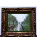 VINTAGE LEE REYNOLDS ORIGINAL PAINTING - CITY PARK - CARRIAGE IN THE MIST - €1.373,39 EUR