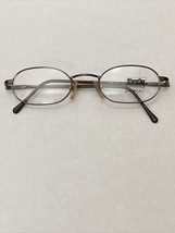 VTG New Luxottica Sferoflex Silver Copper Oval Eyeglass Flex Frame 46-20-130 - £28.11 GBP