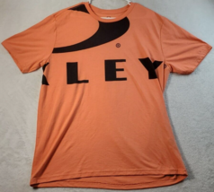 Oakley T Shirt Men Size 2XL Orange Polyester Short Casual Sleeve Round Neck Logo - £13.33 GBP