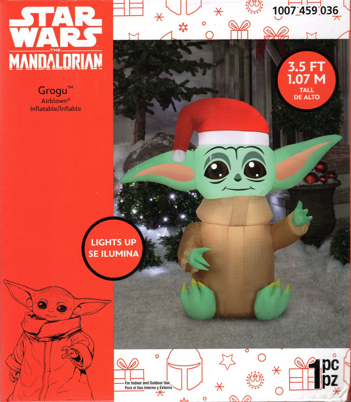STAR WARS THE MANDALORIAN 1007 459 036 GEMMY 881706 AIRBLOWN GROGU 3.5&#39; ... - $29.98