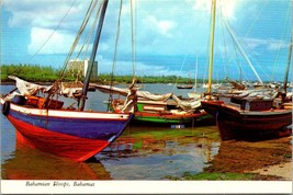Bahamian Sloops Bahamas Boats Stormy Clouds Vintage Postcard - £7.51 GBP