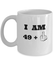 Middle Finger  Mug, 50th Birthday Gifts For Men And Women Funny Birthday Present - £17.57 GBP