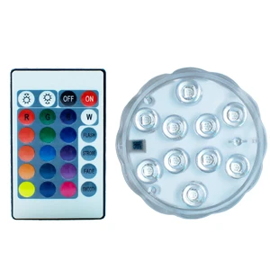 16 Colors 10leds LED Submersible Light Remote RGB Swimming Pool Underwater Lamp  - £139.26 GBP