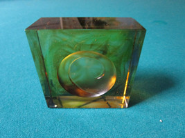 Liuligongfang Llgf 2004 Amber Shell Decor Paperweight Art Glas 1 X 3 X 3&quot; - £98.55 GBP