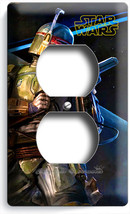 Star Wars Boba Fett Galaxy Bounty Hunter Duplex Outlet Wall Plate Cover Ny Decor - $10.99