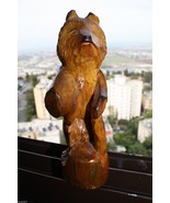 Vintage Carved Wood Russian Bear Wooden Folk Art Figurine Home Decor Col... - £36.99 GBP