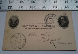 Home Treasure Postcard 1903 Postal Card Allen Co Portland Maine Double Postmarks - £14.90 GBP
