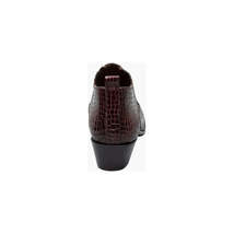 Stacy Adams Sandoval Cuban Heel Boot Croco print Burgundy 25666-601 image 7