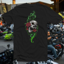 Skull and Roses #2 COTTON T-SHIRT Sturgis Dayton Bike Week HD Club Biker... - $17.79+