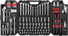 248 Pieces Mechanics Tool Set, General Purpose Mixed Sockets and Wrenches, Hand - £79.32 GBP