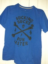 Nike Men&#39;s Sucking Sucks Run Faster   Blue T Shirt  Sz M - £25.88 GBP