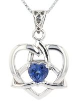 Jewelry Trends Small Celtic Trinity Knot Heart Sterling Silver Pendant Necklace  - £79.92 GBP