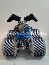 Navy Blue Grey and White Themed Baby Shower Creative Diaper Cake Baby Gift - $90.00