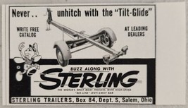 1955 Print Ad Sterling Tilt-Glide Boat Trailers Made in Salem,Ohio - $6.99